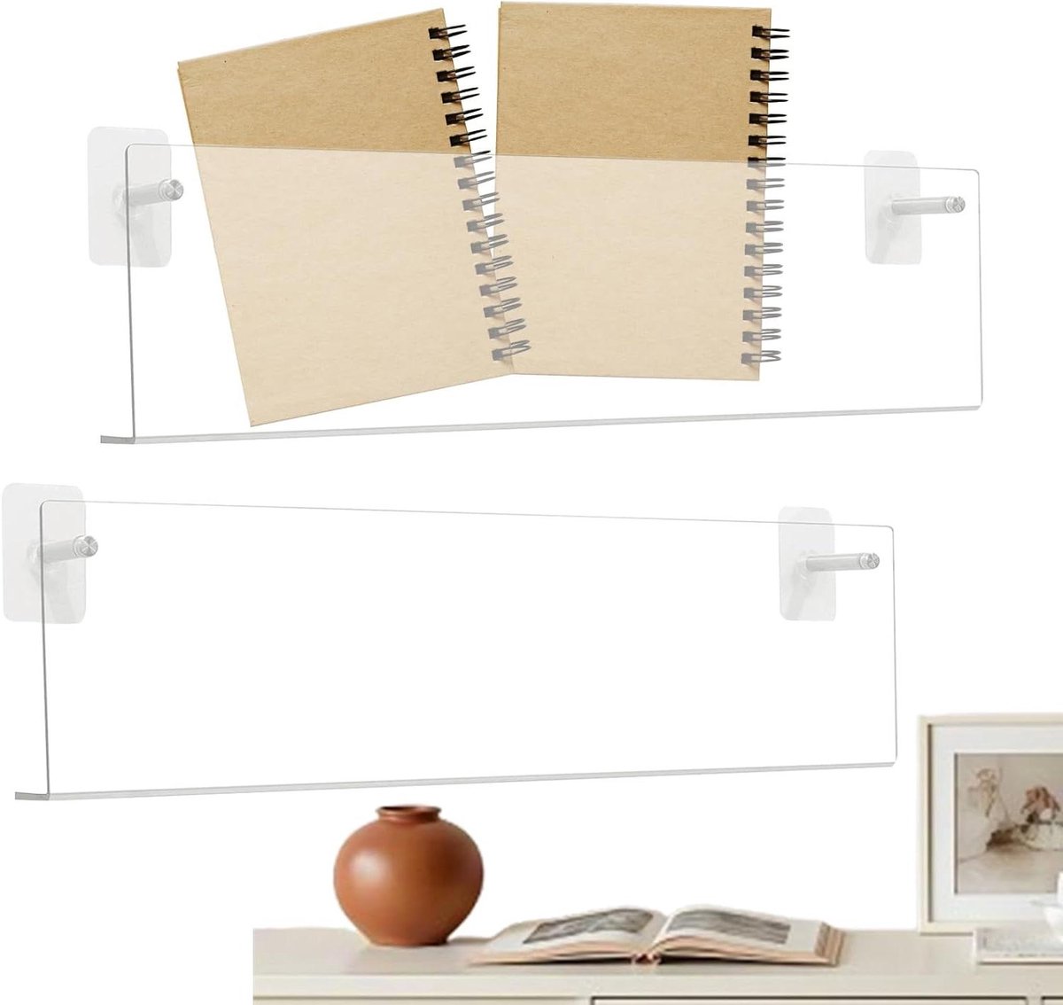 Album Wandrek - Platenhouder - Muziek Opslag - Zelfklevende Montage - 40 x 15 cm - Transparant