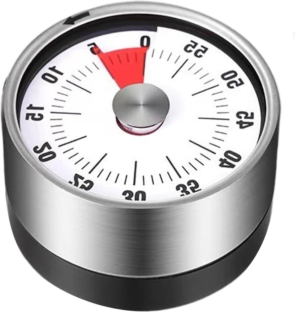 Keuken Timer - Kookwekker Mechanisch - Koken Bakken - Batterijvrij Mechanisch - 6x3.5 cm - Wit