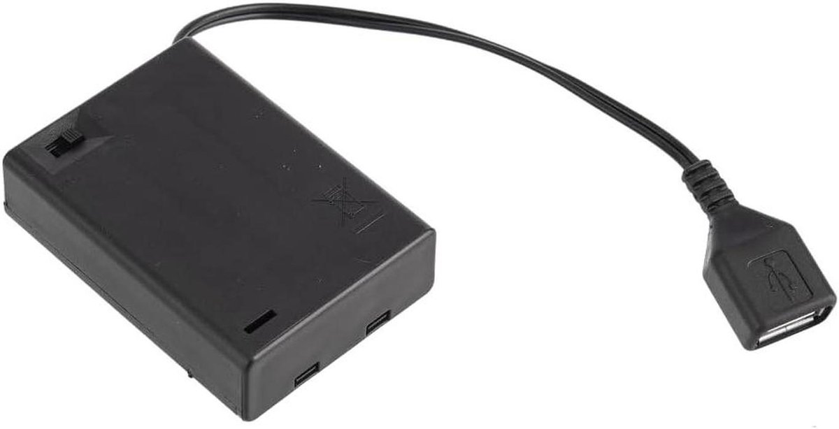 Batterijhouder AA - Batterij Case Opbergdoos - Apparaten Klaar Houden - Met Handige Afdekking - 2-8 Sleuven - Zwart