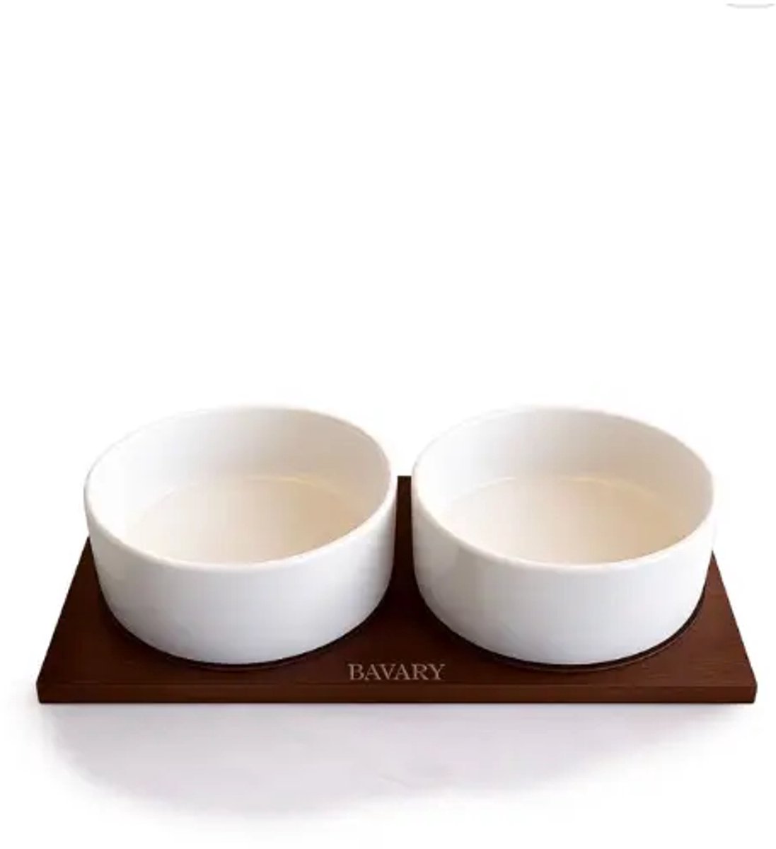 Sora - serviesschaaltjes - 3-delig - met houten tray - naturel - modern design