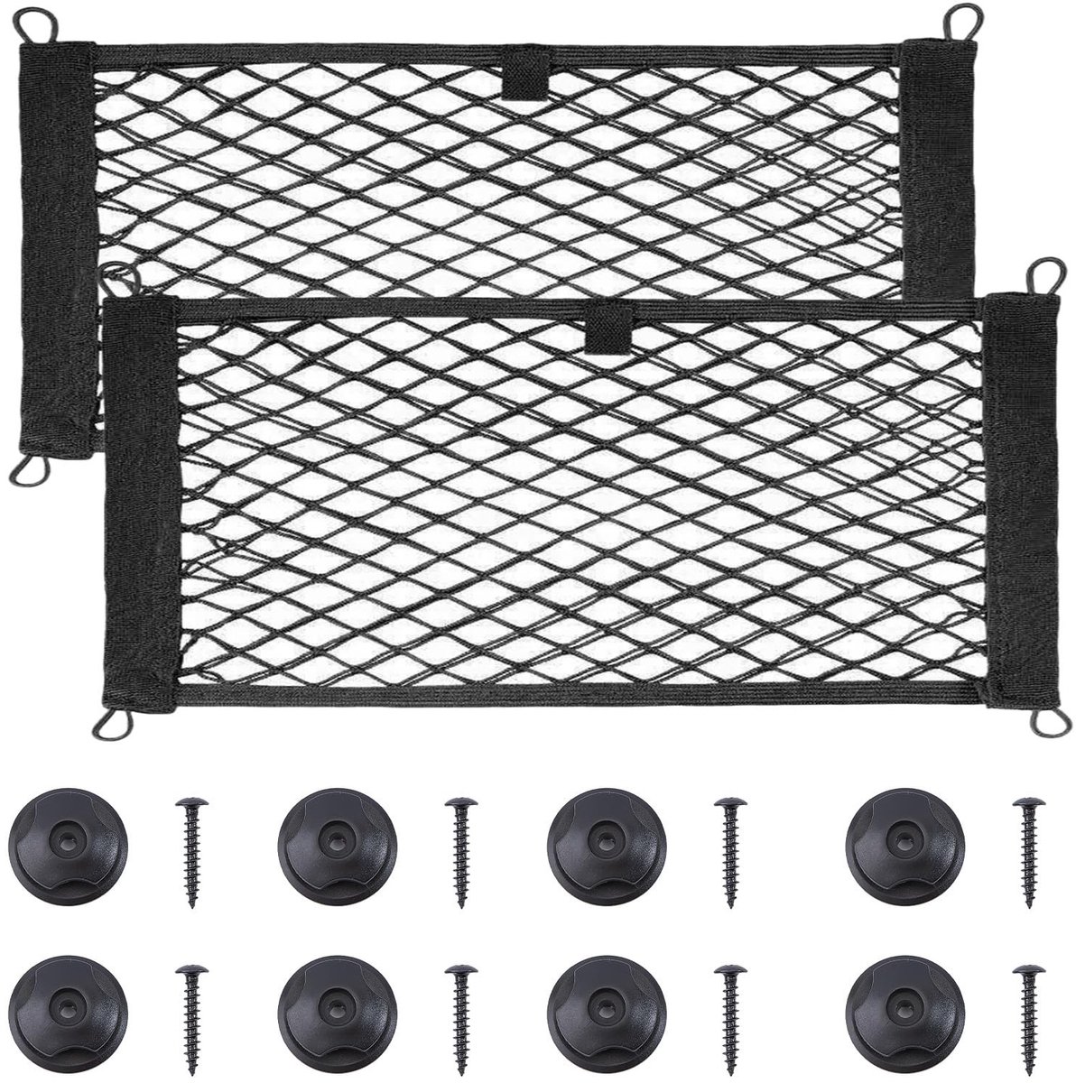 NICENEEDED Universele Bagagenet - Elastisch Net voor Auto, Boot en Thuis - Set van 2