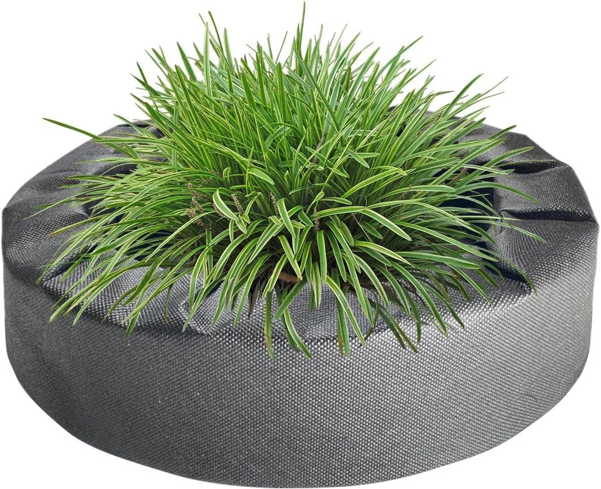 Drijvende plantenmand - Waterplant houder - Vijver decoreren - Robuust canvas materiaal - 18 x 13 x 13 cm - Groen