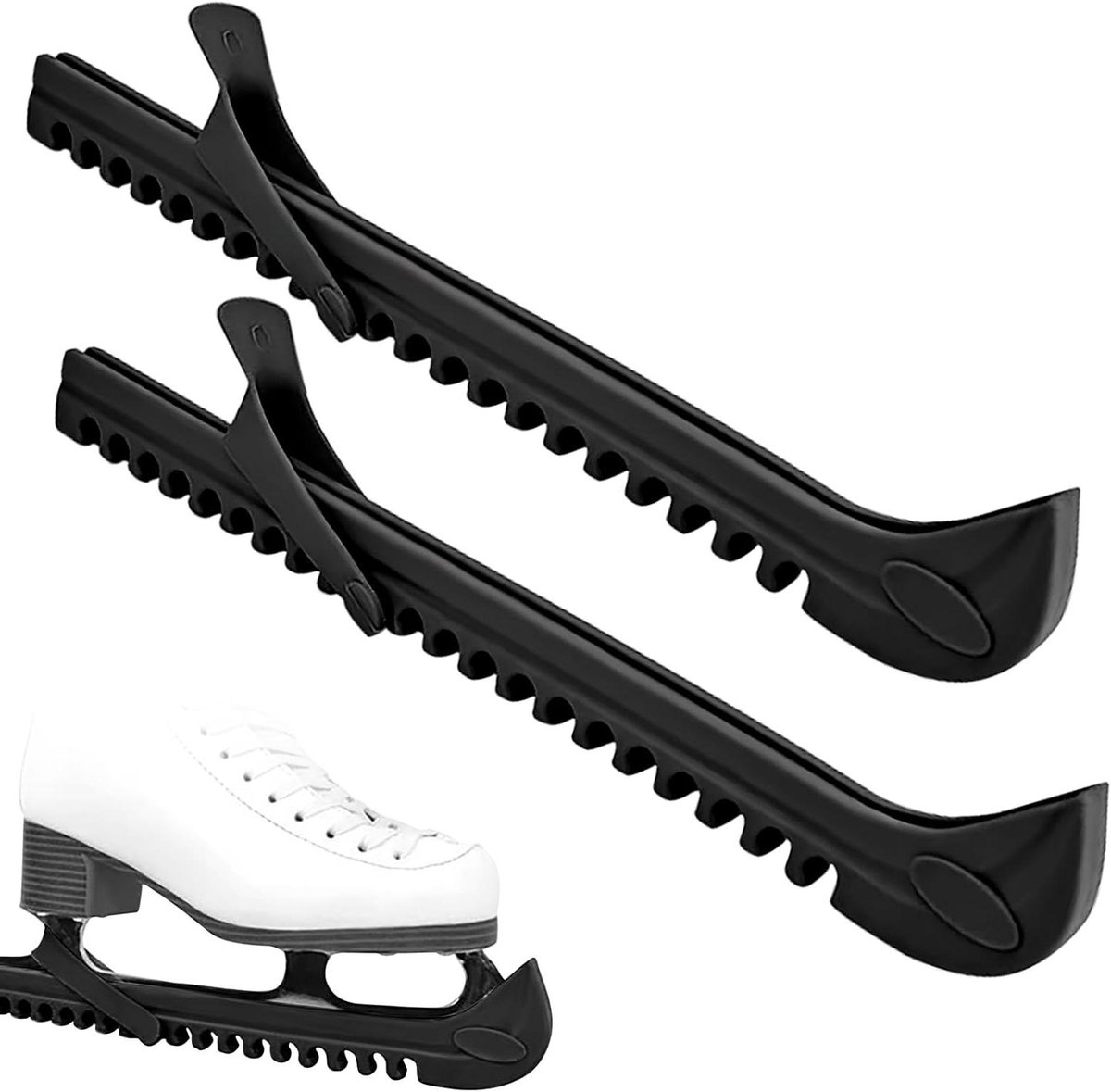 Schaatsbeschermers - Schaatsriemen - Schaatsen Beschermen - In te Kort - 37 cm - Zwart