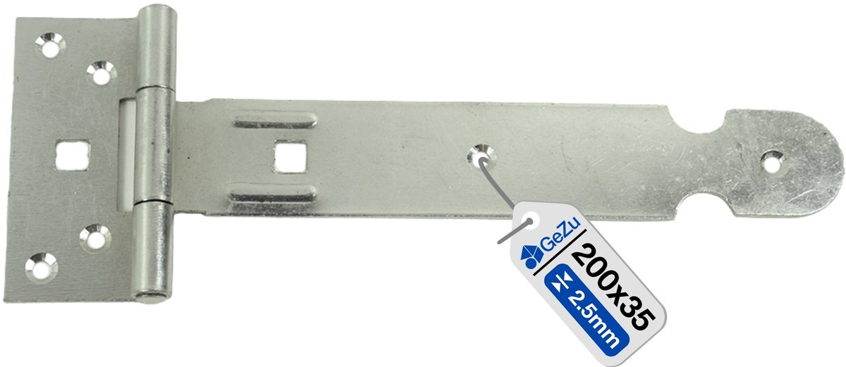 GeZu Impex T scharnieren Gegalvaniseerd 200 mm voor zware poort windows hek loodsen leveringen