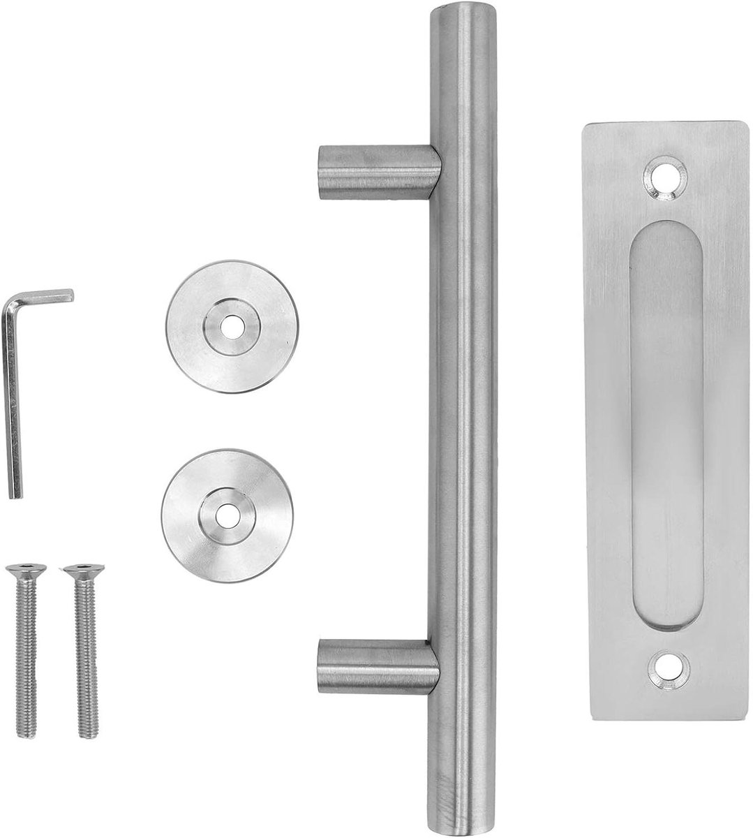 Schuurdeur Handvat - Schuifdeur Pull - Kasten Deuren - Geborsteld Roestvrij Staal - 30 x 6.5 cm - Zilver