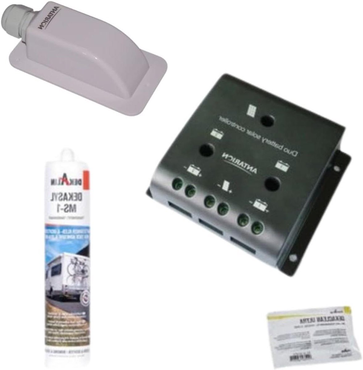Laadregelaar Zonnepaneel - Solar Controller - Batterijen Opladen - Automatische 12/24V Herkenning - 10A - Grijs
