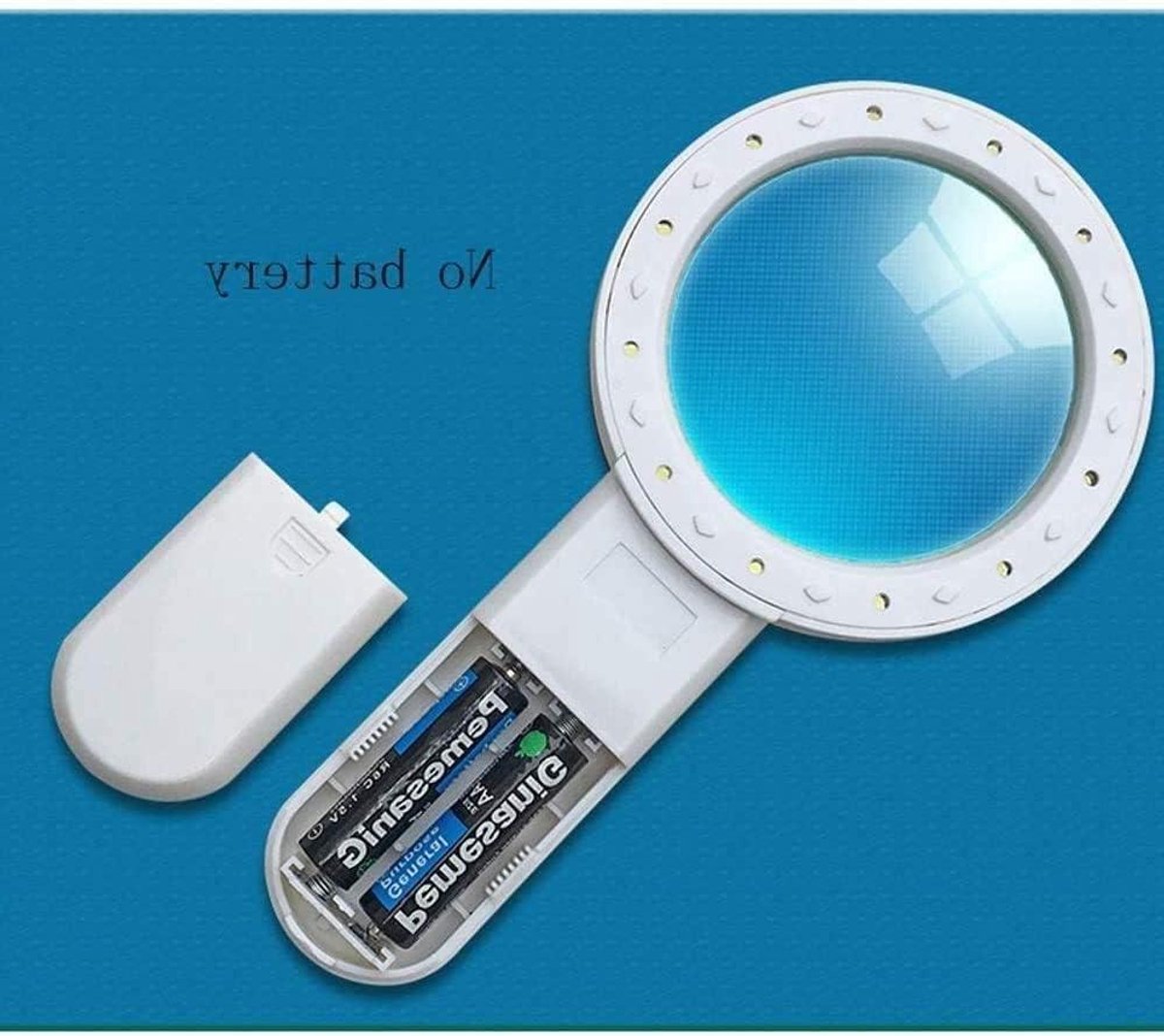 Vergrootglas met Lamp - Loep Leesloep - Gedetailleerd Werk - 30x Vergroting - 12 LED Lampen - Wit