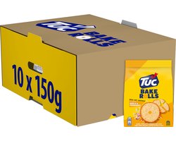 TUC Bake Rolls Crackers Garlic & Formaggio 10 x 150g - Voor de Borrel - Zoutjes - Crackers - Snack - Lekker bij de Film - Toast - Toastjes - Zout