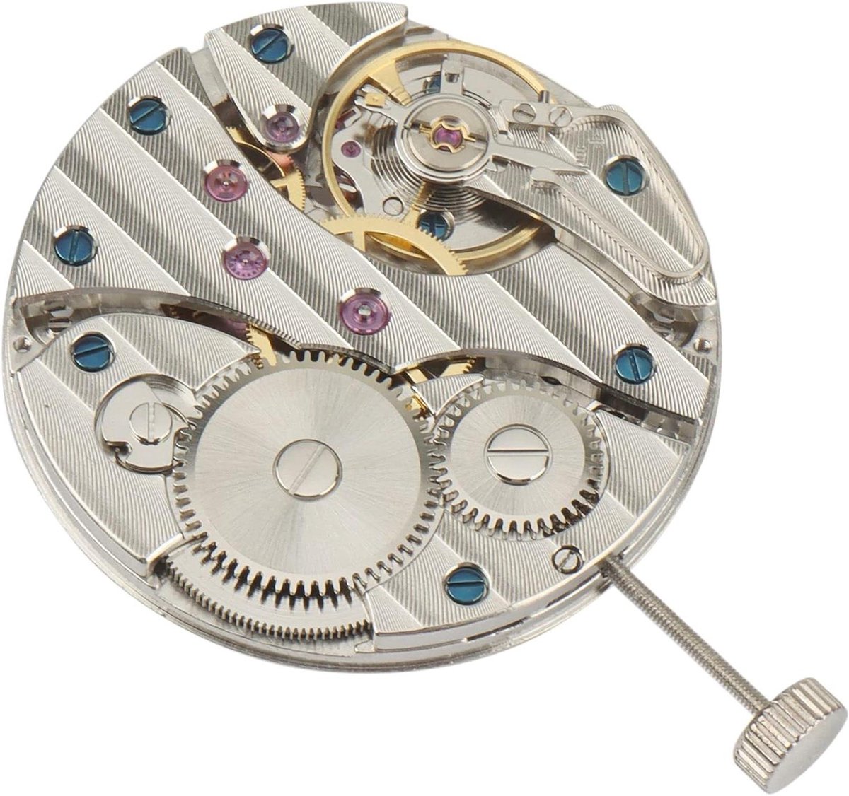 Uurwerk Horloge Kast - Mechanisch Uurwerk - Klok Maken - Handopwinding - 44mm - Zilver