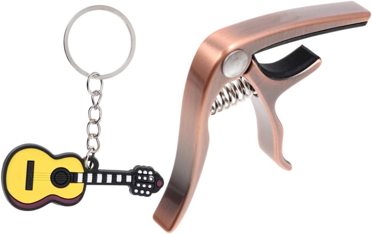 Ukulele Capo - Gitaar Clip - Muziek Spelen - Stabiele Druk - 5.6X5.5X1.4CM - Goud
