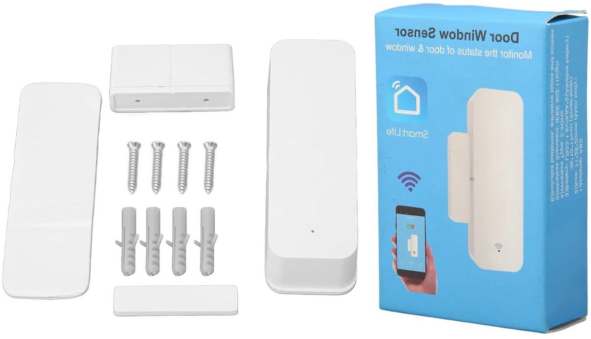 Deur Raam Sensor - Alarm Systeem - Huis Beveiliging - Spraakbediening - 2 stuks - Rood