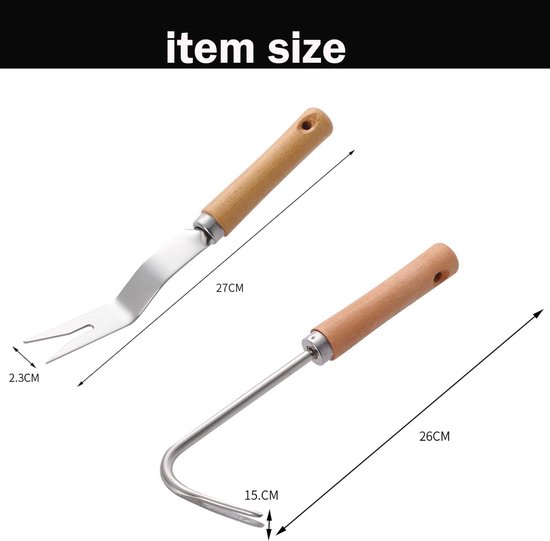 2Pcs Hand Onkruidverwijder Tool Tuin Handmatige Onkruid Trekker Met Handvat Oprit Onkruid Tool RVS Diepe Wortel Onkruid Gereedschap Voor Patio Scheuren Gazon Gras — afbeelding 5