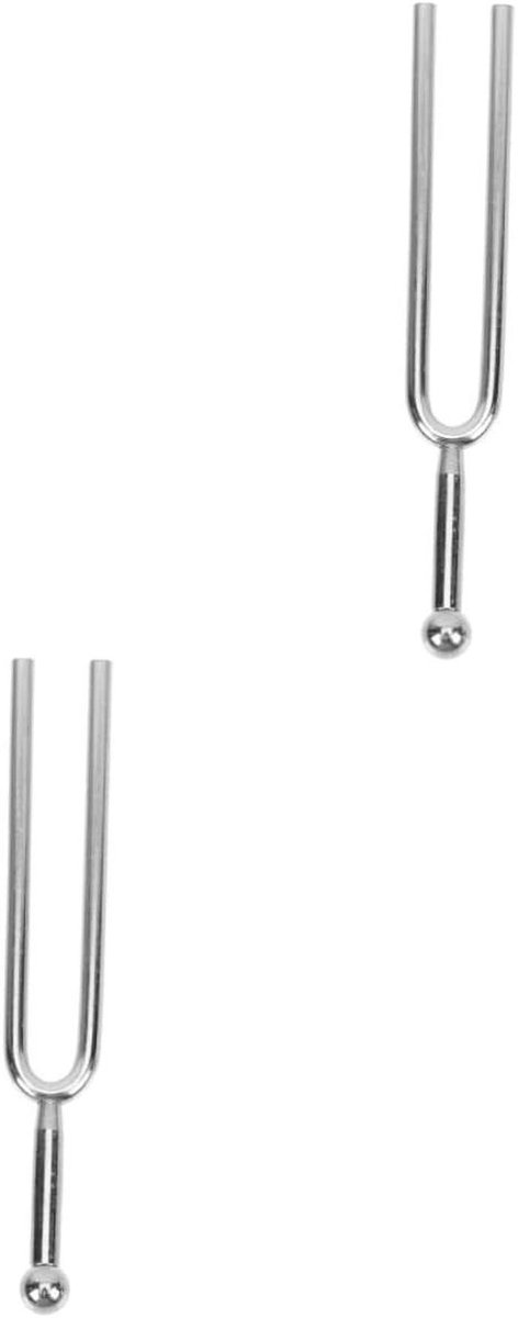 Stemvorken Set - Stemapparaat Muziek - Instrumenten Stemmen - Roestvrij Staal - 12x2cm - Zilver