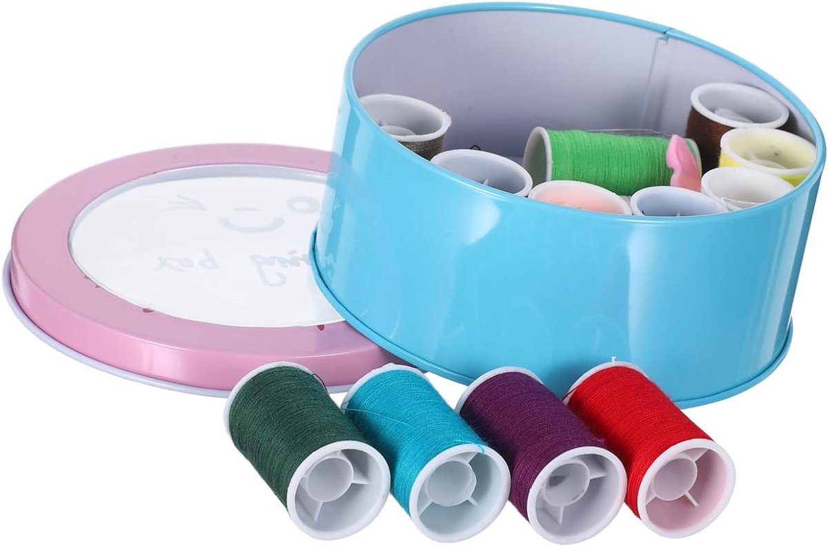 Naaisetje - Naaisets Naaikit - Kleding Repareren - Compleet met 36 Garenrollen - 10 x 10 x 13.5 cm - Roze