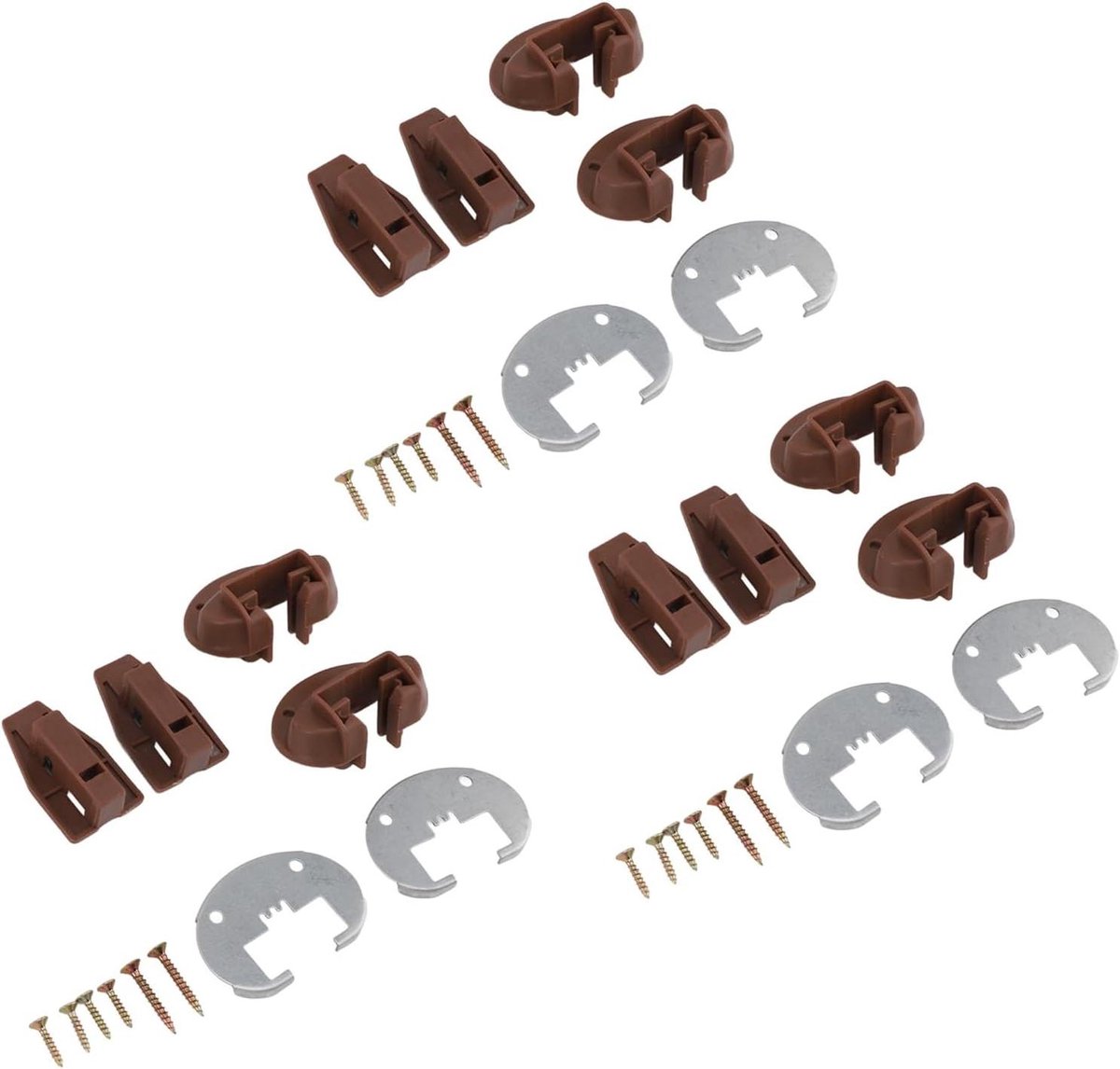 Ladegeleider Set - Geleider Reparatie - Meubels Monteren - ABS Materiaal - 6 Sets - Grijs