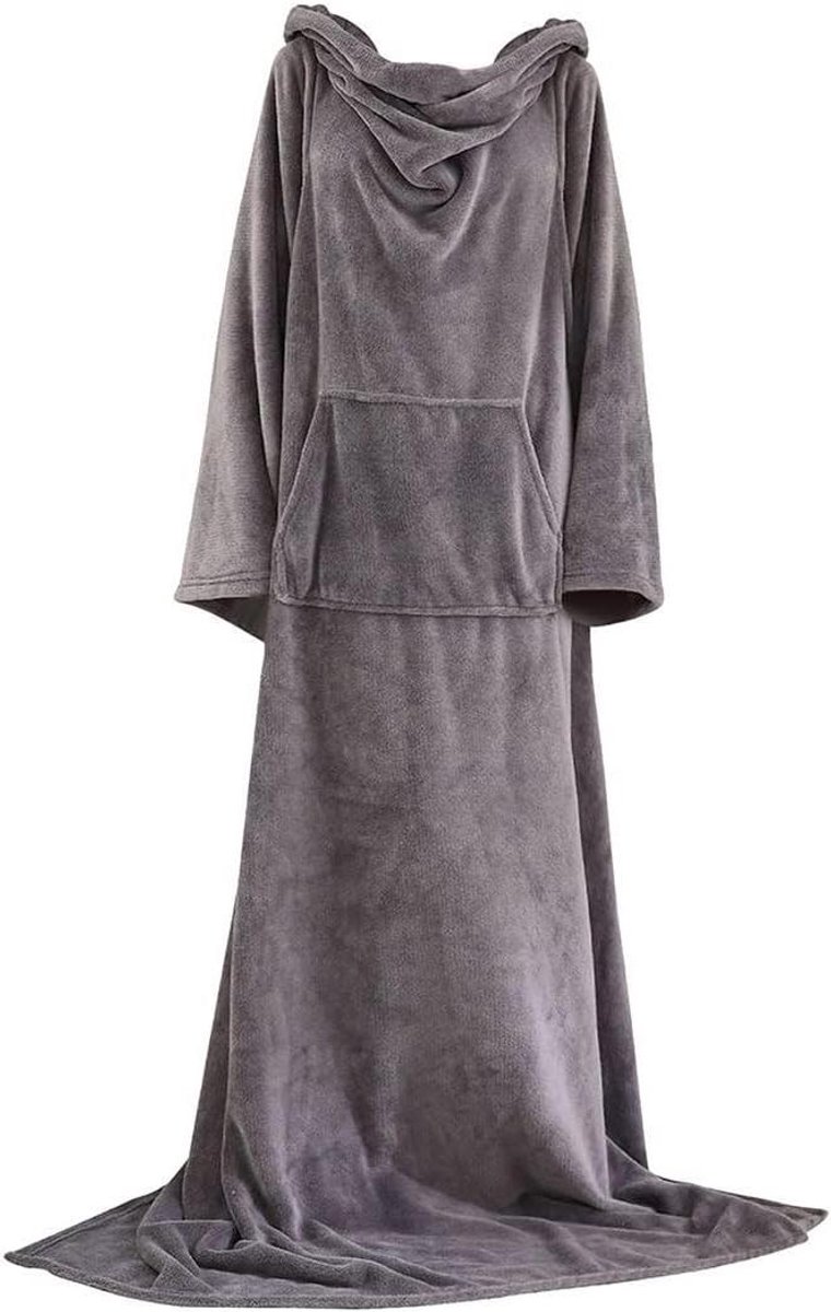 Draagbare Deken - Elektrische Plaid - Warm Blijven - Met Mouwen - 120 x 180 cm - Grijs
