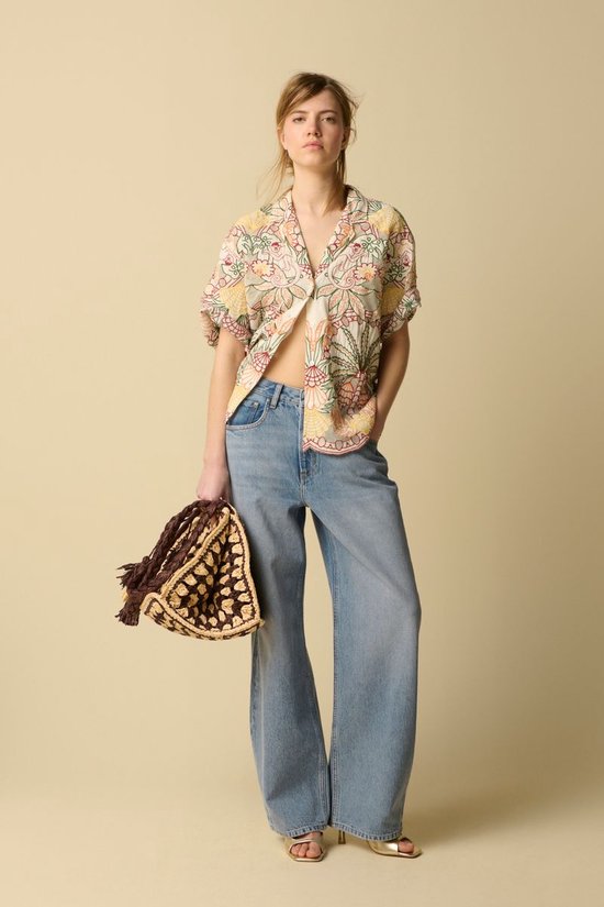 Multicolour Blouse Met Embroidery