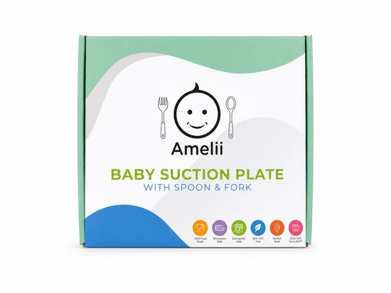 Amelii Siliconen Baby voeding set - Beige - BPA Vrij - Bord, Kom, Lepel& Beker, Eetpak - Antislip - Vaatwasserbestendig van Merkloos — afbeelding 5