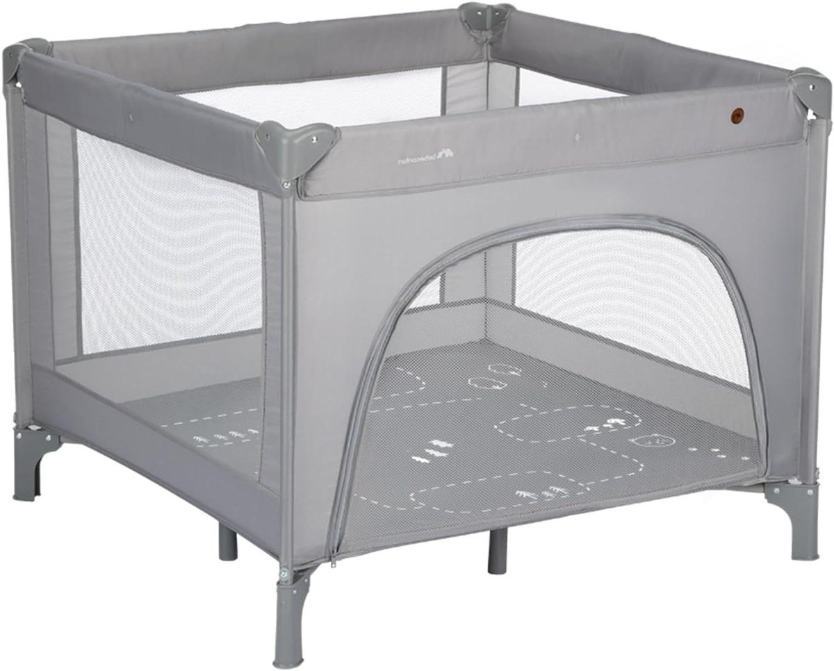 Reiswieg en box - Campingbedje baby - Veilig spelen en rusten - Compact opvouwbaar - 91 x 91 cm