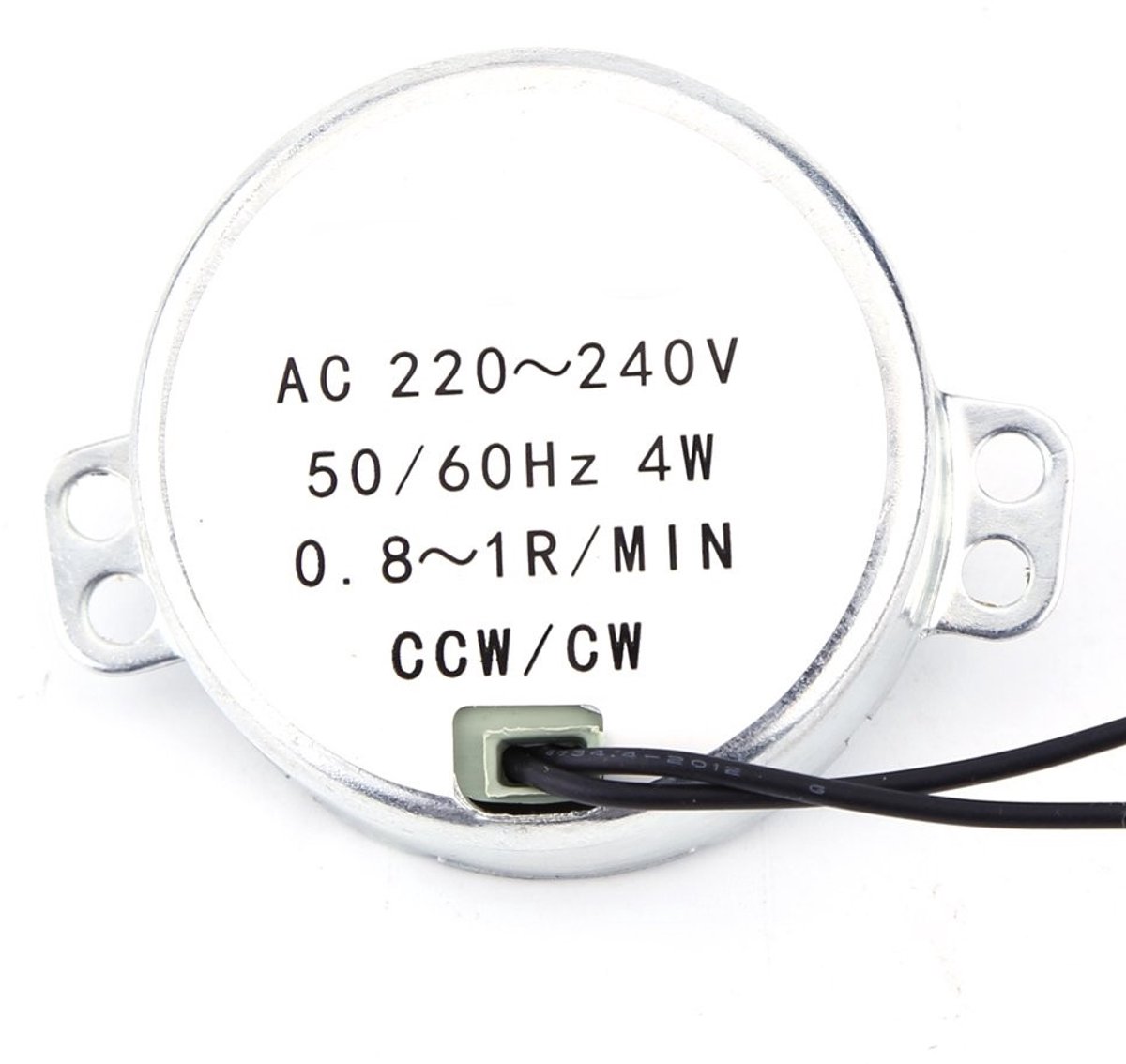 ONF3 - Synchronous Motor - 4W - Geared Microfoon Componenten - 0.8-1RPM - Langzame motor - Voor hobbyprojecten - Compact formaat - Geschikt voor...