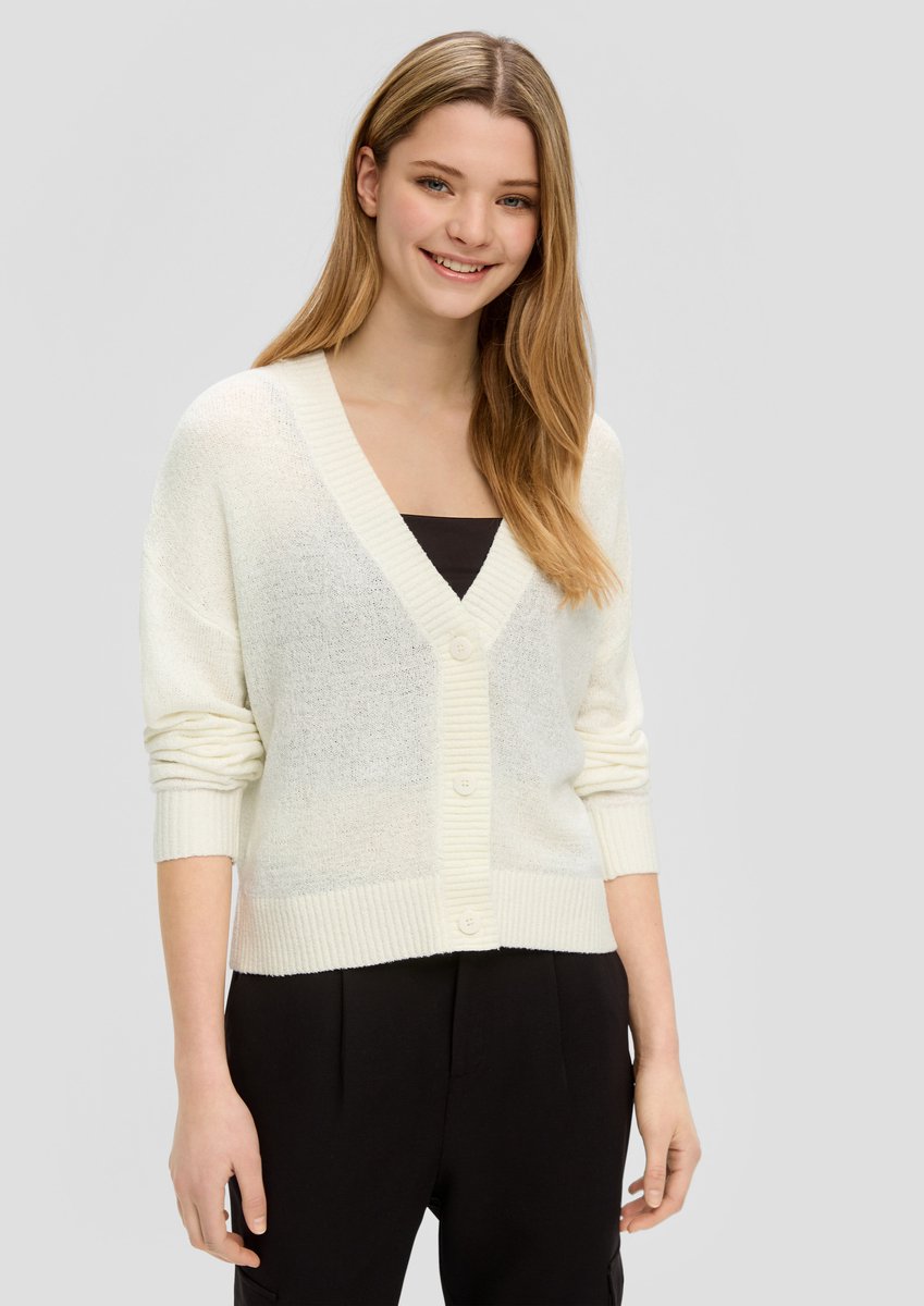 QS - female - Cropped vest met knopen