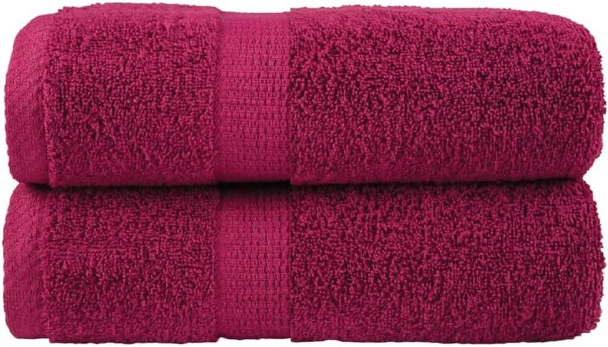 Gastendoekjes Set - Handdoekjes Badkamer - Thuis Gebruik - 100% Katoen - 30x50 cm - Bordeaux