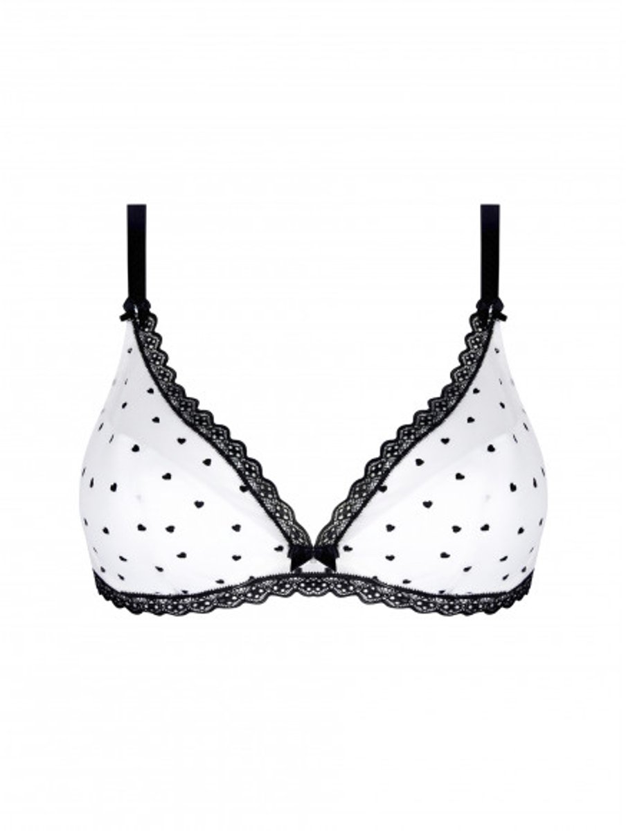 Antigel Coeur De Rockeuse Plunge BH Halve Mousse Coeur Desir Wit 75 B