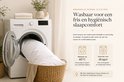 Princess Line hoofdkussen wordt uit een wasmachine gehaald, 40°C wasbaar.