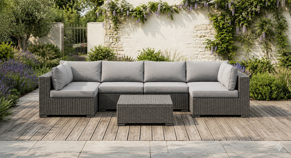 Luxe Loungeset – Weerbestendig – Grijs – Industrohome