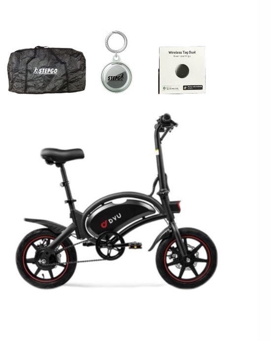 Elektrische vouwfiets - DYU D3F - elektrische fiets - opvouwbaar - vouwbaar - 25 km/h trapondersteuning + waterdichte stepgo beschermhoes / reistas van DYU — afbeelding 5