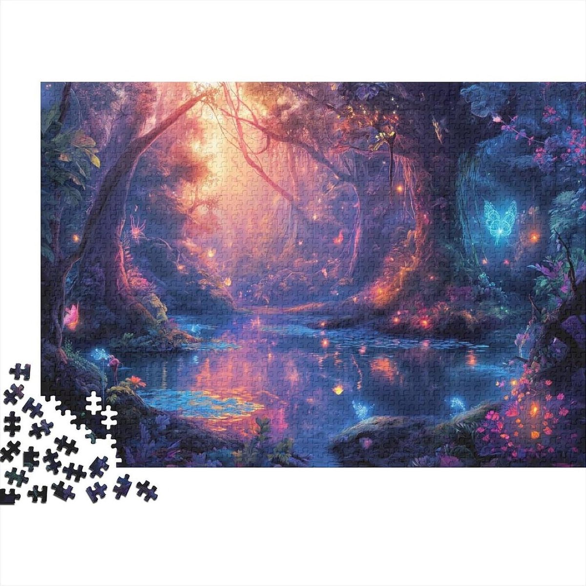 Legpuzzel - Puzzelspel Ontspanningspuzzel - Ontspanning - Met Bonusposter - 75 x 50 cm - Kleurrijk
