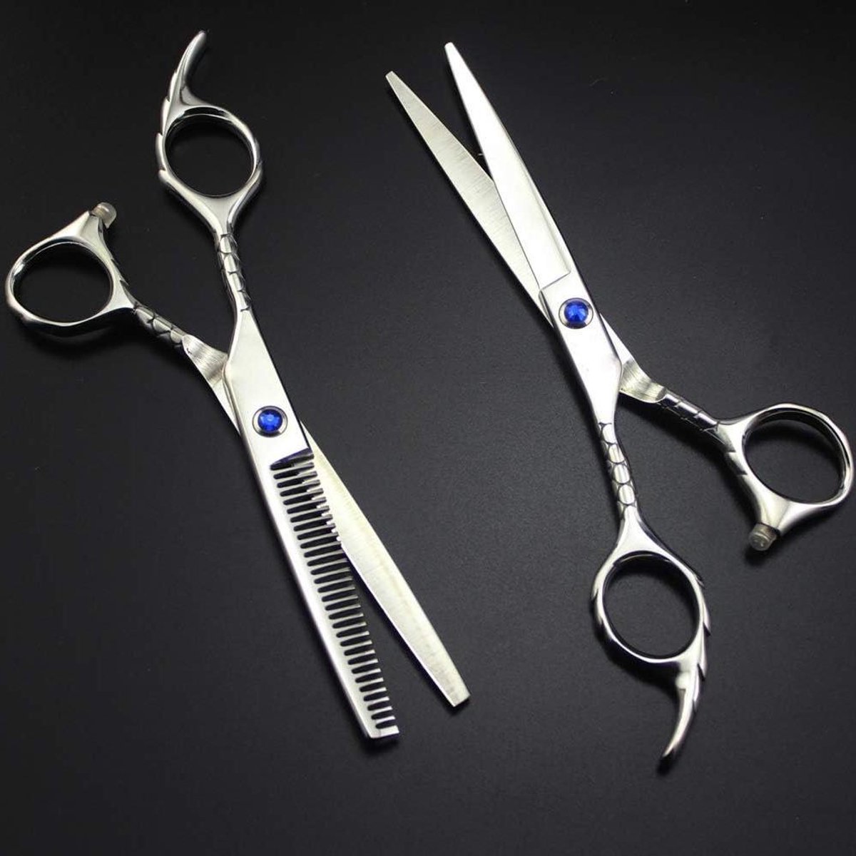 Haarknipperset - Kappersscharen Set - Thuis Kapper - Roestvrij Staal - 6 inch - Zilver