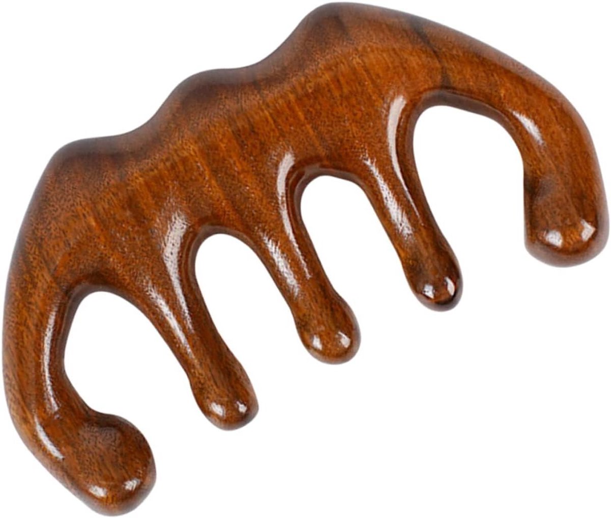 Houten Kam - Brede Tanden Kam - Haar Ontklitten - Ergonomisch Ontwerp - 9.5 cm - Houtkleur