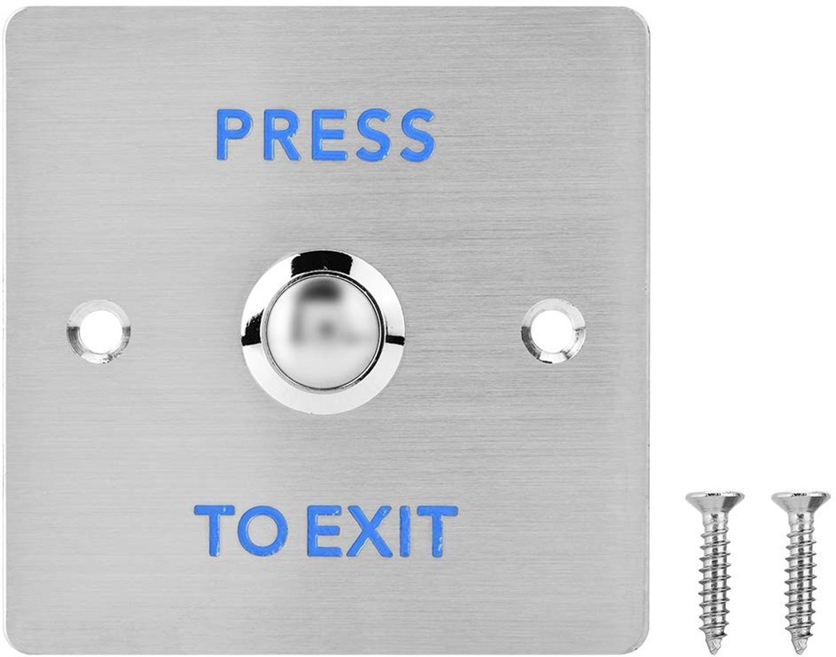 aladdien - Deur Push Switch - Roestvrij Stalen Drukknop - Veiligheid Toegangscontrole Systeem - Duurzaam en Gebruiksvriendelijk - Ideaal voor Thuis ...