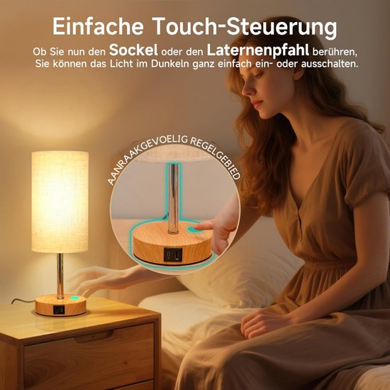 HEZIVO® Bedlampjes Hoofdbord - Leeslamp voor in Bed - Nachtlampje Slaapkamer - Lamp op Nachtkastje - Met USB-C Poort - Set van 2 van Merkloos — afbeelding 5