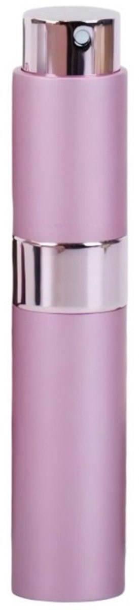 Parfumverstuiver — 8ml — 2,3x2,3x9,5cm — Draagbaar, navulbaar spuitflesje — Reisverstuiver — Flesje met draaimechanisme — Parfumdispenser — Parfumflesje — Behuizing van geanodiseerd aluminium+Glazen binnenflesje+Spuitkop van geanodiseerd aluminium