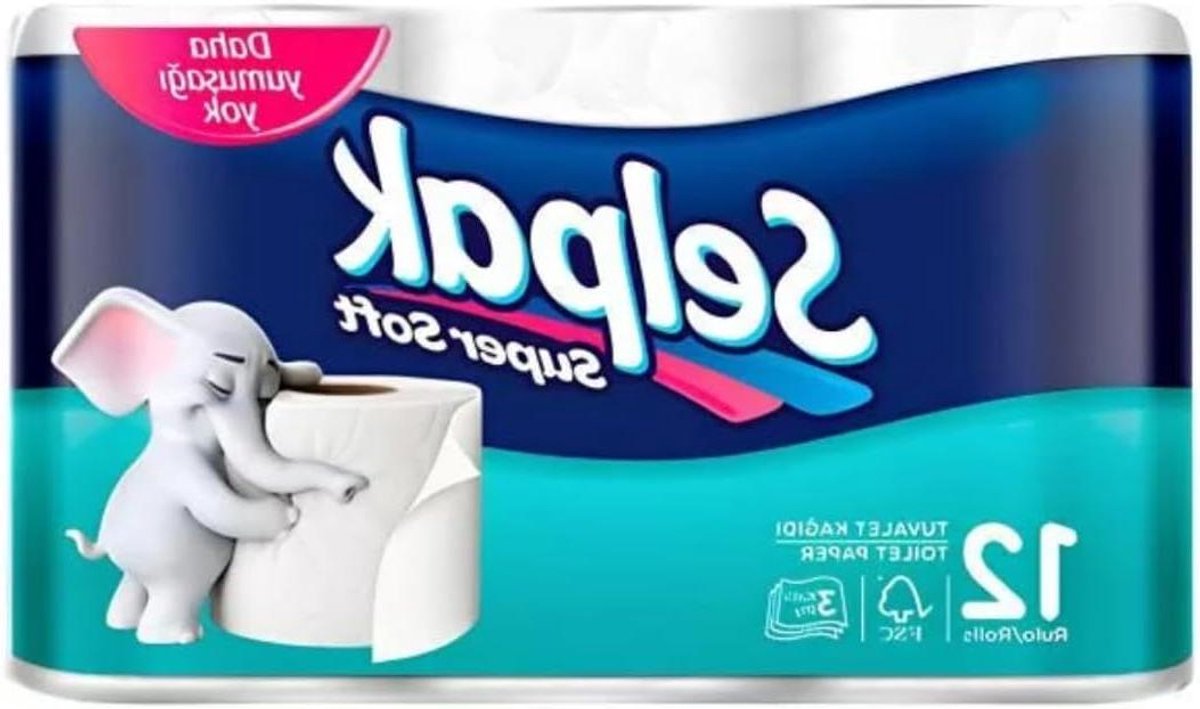 Toiletpapier 3-laags - Zacht en sterk papier - Dagelijks comfort - Dermatologisch getest - 12 rollen - Wit