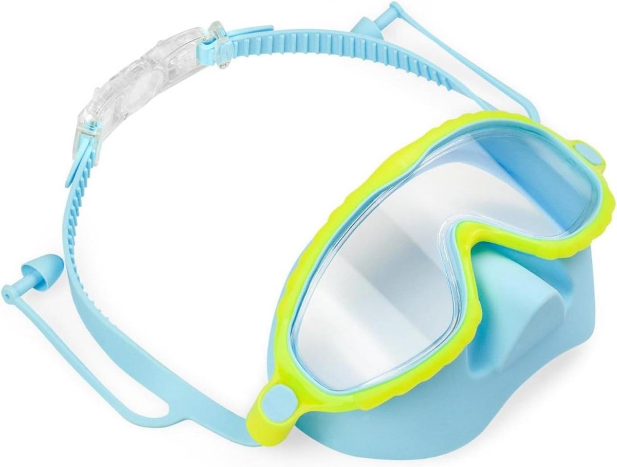 Zwembril met neusafdekking - Snorkelbril duikbril - Waterpret voor kinderen - Lekvrije waterdichte afdichting - 17x17x8 cm - Blauw
