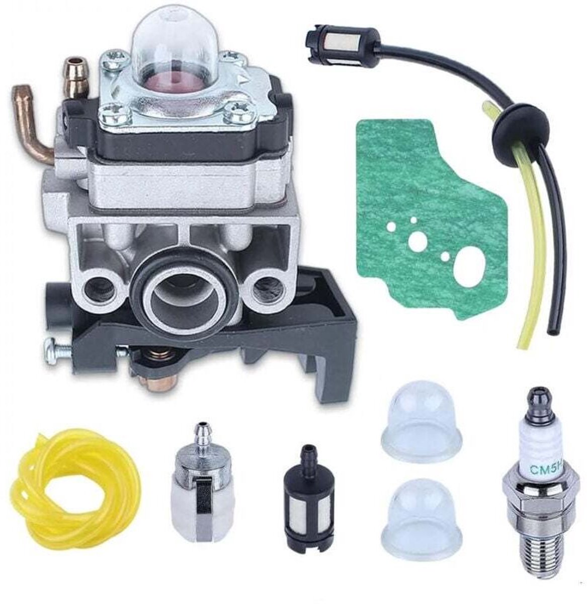 Carburateur geschikt voor bosmaaiers, geschikt voor Honda GX35, GX25, GX22 en GX31, onderdeelnummer 16100-Z0Z-034, inclusief pakking, bougie, slang en oliereservoir.