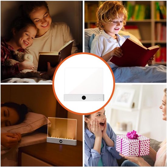 Sander Shop Draagbaar bladwijzerlicht, Flat Book Light met timer, Bright Light Lamp Board Lightwedge Book Light, oogbescherming, dimbaar, Panel Boek Leeslamp voor lezen in bed, Nachtlezen, auto (Wit) van sander-shop — afbeelding 5