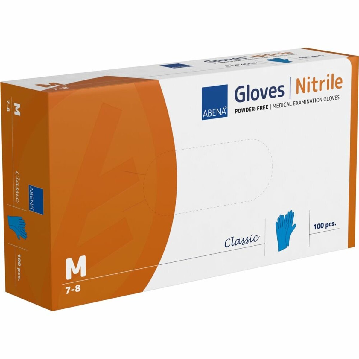 Abena nitril wegwerp huishoud handschoenen blauw MEDIUM 7-8