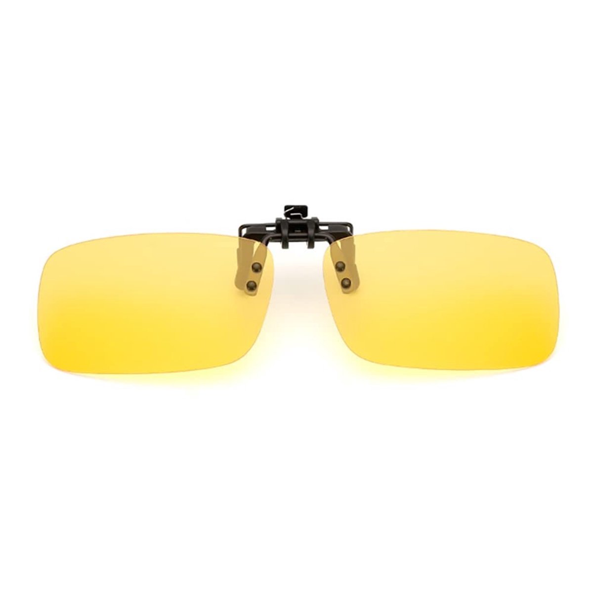 aladdien - Gepolariseerde zonnebrillen Clip-on - UV400 - Flip-Up Anti-Glare Driving Bril - Nachtzicht Geel - Zonnebril voor Rijden en Vissen - Gesch...