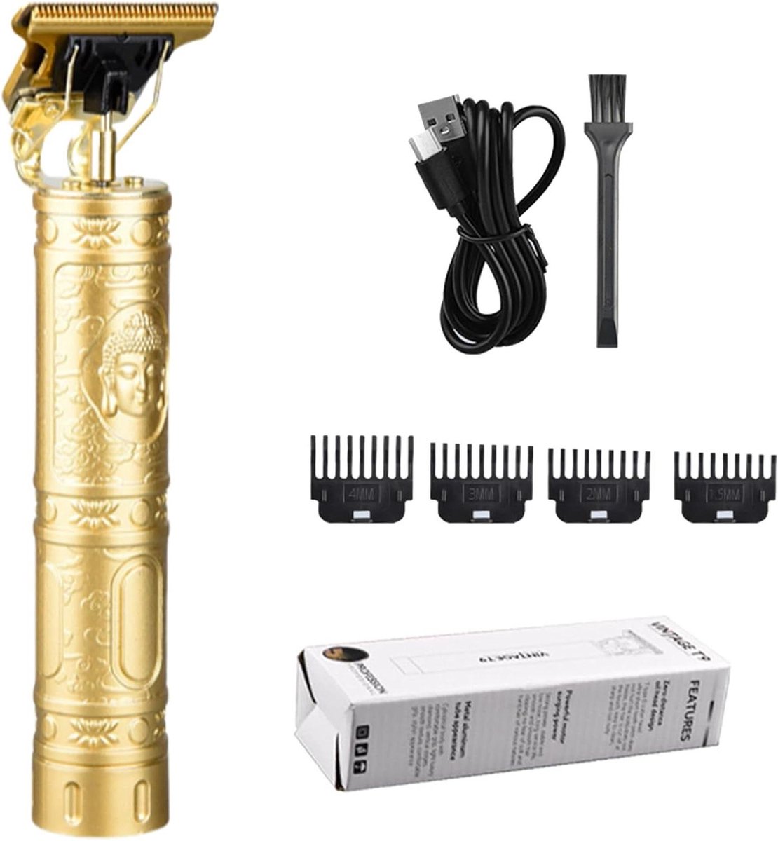 Haartrimmer voor mannen - Baardtrimmer scheerapparaat - Thuis kapsel maken - Scherpe T-blad - 150 mm lang - Zwart