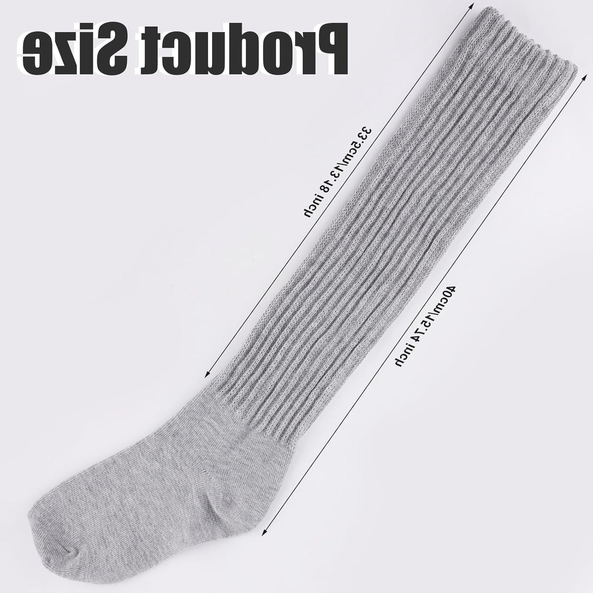Lange gebreide kniekousen voor dames, slouchy en comfortabel, perfect voor herfst en winter - 3 paar in zwart, wit en grijs
