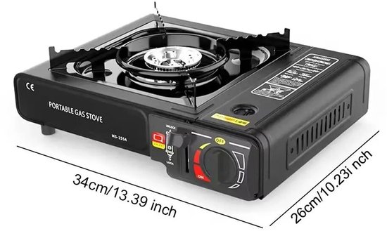 Zolara Draagbaar Gaspatroonfornuis - Glamping - Camping en Outdoor - Campingkooktoestel - Compact Butaan Gasfornuis met 1 Brander - Glamping - Kookstel - Fornuis - Campingfornuis - Kampeerkooktoestellen — afbeelding 2