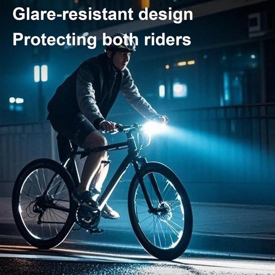 VHV - Fietsverlichting USB-C Oplaadbaar - LED Koplamp Fiets voor Nacht Rijden - 5 lichtstanden, waterbestendig ontwerp - voor Mountainbike, Racefiets, Stadsfiets, E-bike en Woon-Werkverkeer — afbeelding 3