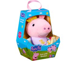 Chillfactor Peppa Pig knuffel Evie met deken - pluche speelgoed.