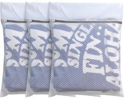 Waszakken, waszakken van mesh voor de wasmachine, 3-delige set waszakken van mesh, duurzaam wasnet, geschikt voor ondergoed, overhemden, jurken, damesblouses, sjaals en speelgoed,s, 30*40cm