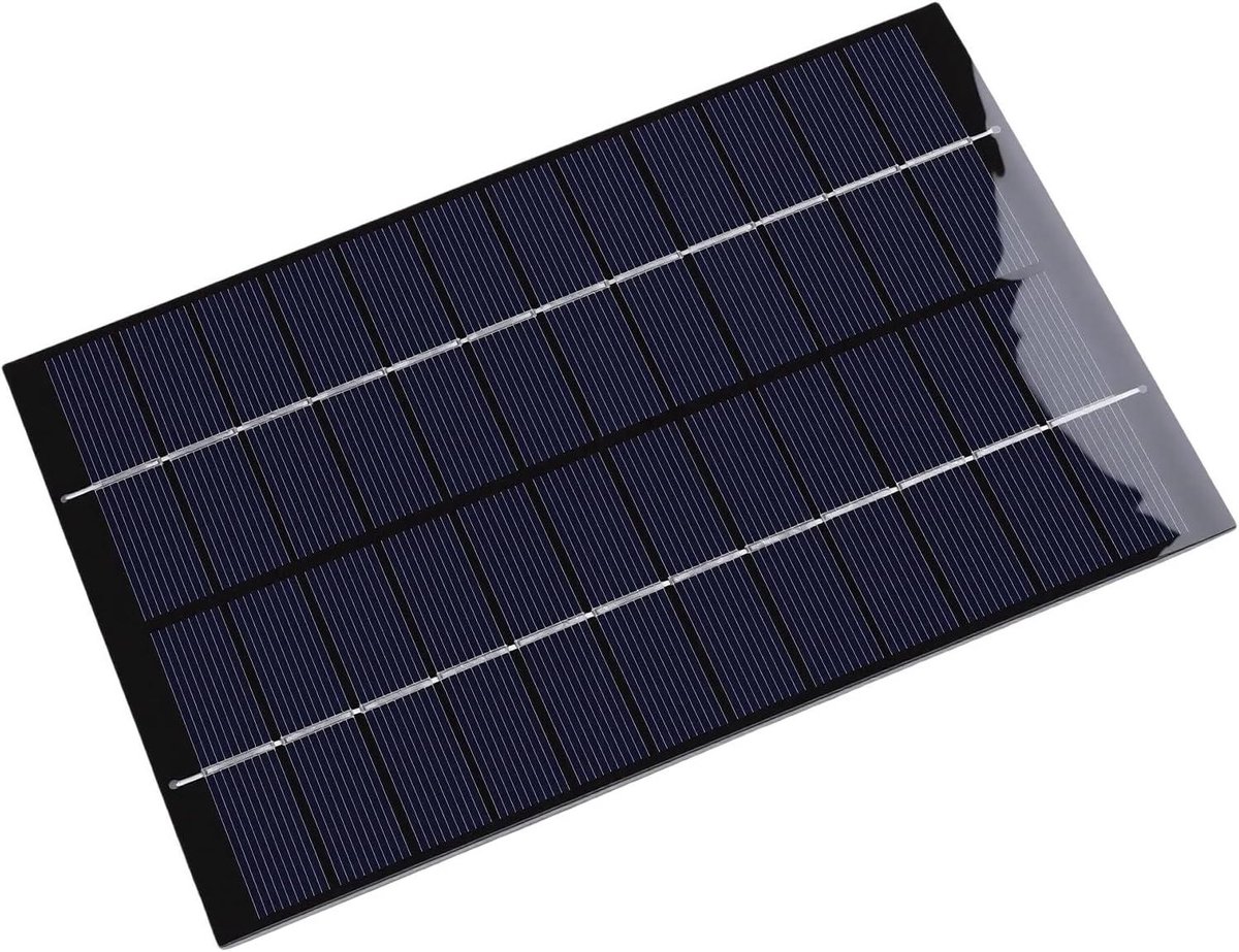 Zonnepaneel Oplader - Solar Charger - Tuinverlichting Voeden - Waterdicht Polykristallijn - 200 x 130 mm - Zwart