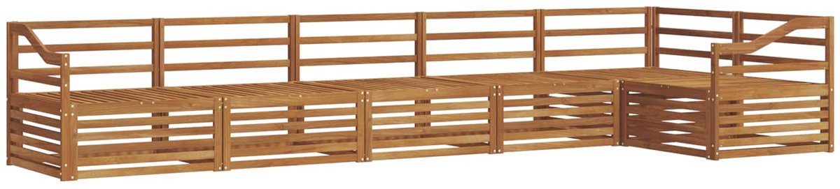 vidaXL Buiten - bank - set - 6 - st - Naturel